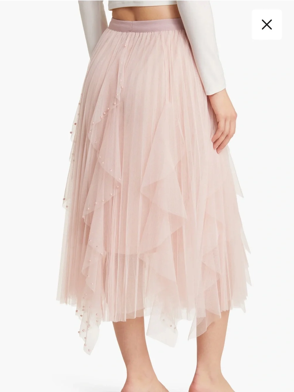 Nikki Lund Wendy Beaded Tulle Skirt size L